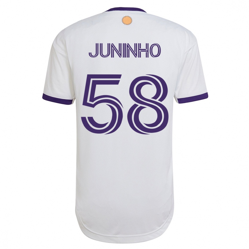 Mujer Fútbol Camiseta Juninho #58 Blanco 2ª Equipación 2023/24