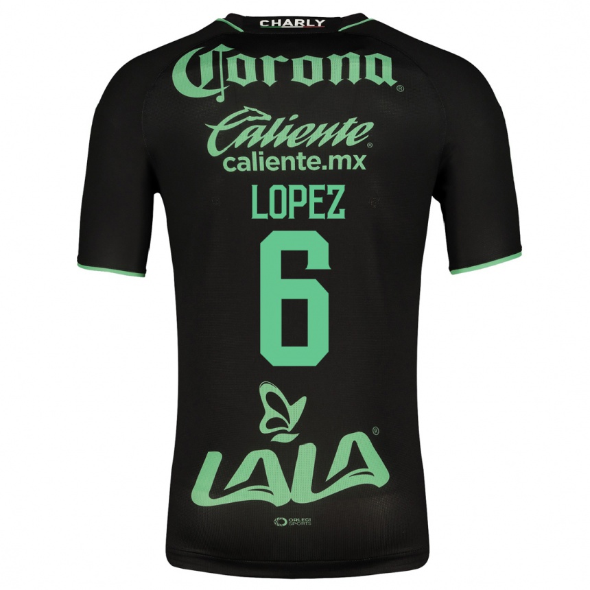 Mujer Fútbol Camiseta Brenda López #6 Negro 2ª Equipación 2023/24