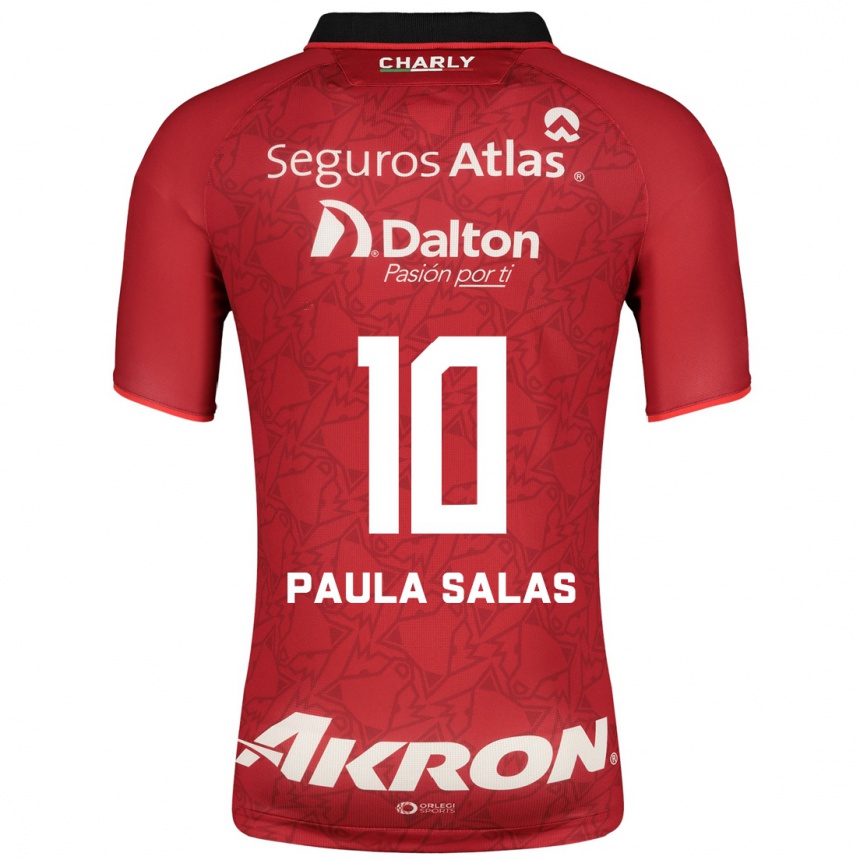 Mujer Fútbol Camiseta María Paula Salas #10 Rojo 2ª Equipación 2023/24