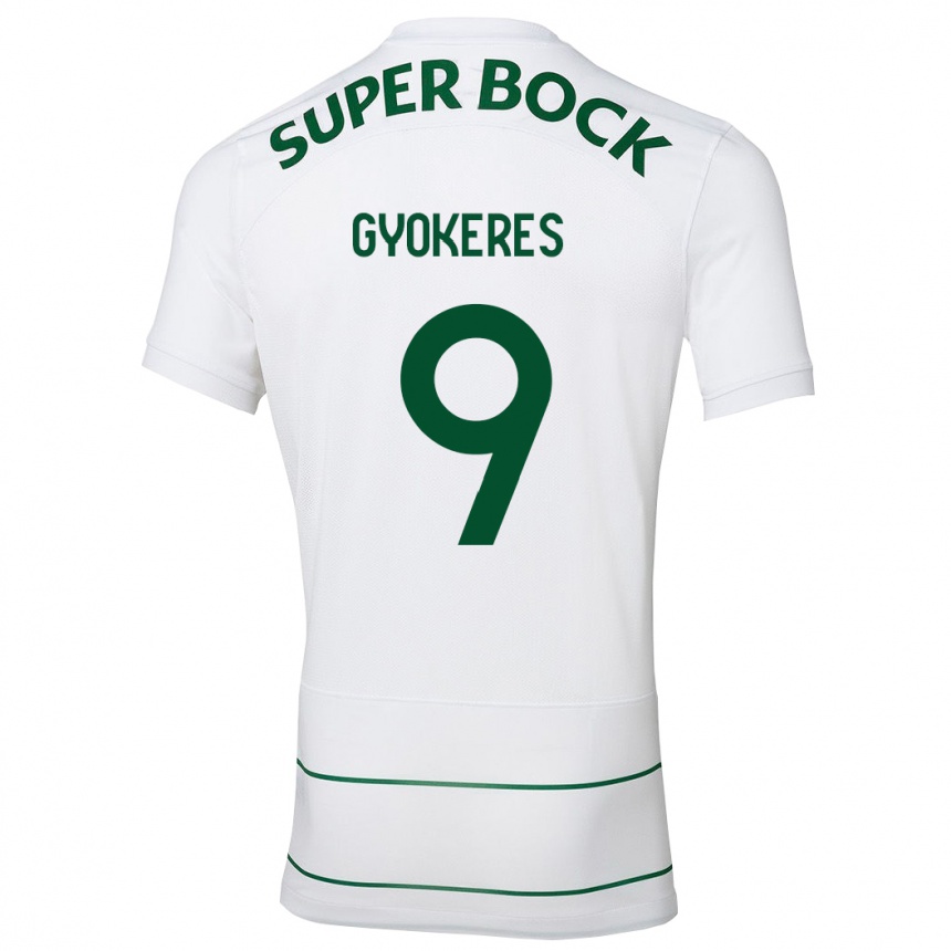 Mujer Fútbol Camiseta Viktor Gyökeres #9 Blanco 2ª Equipación 2023/24