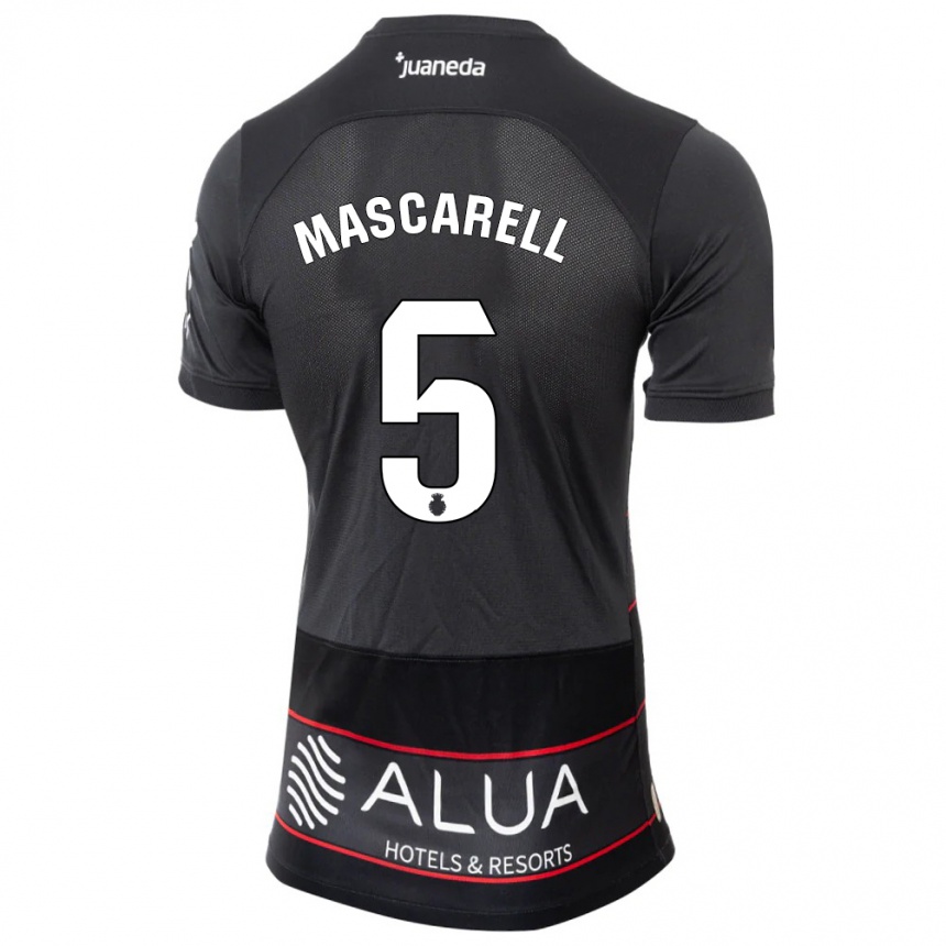 Mujer Fútbol Camiseta Omar Mascarell #5 Negro 2ª Equipación 2023/24