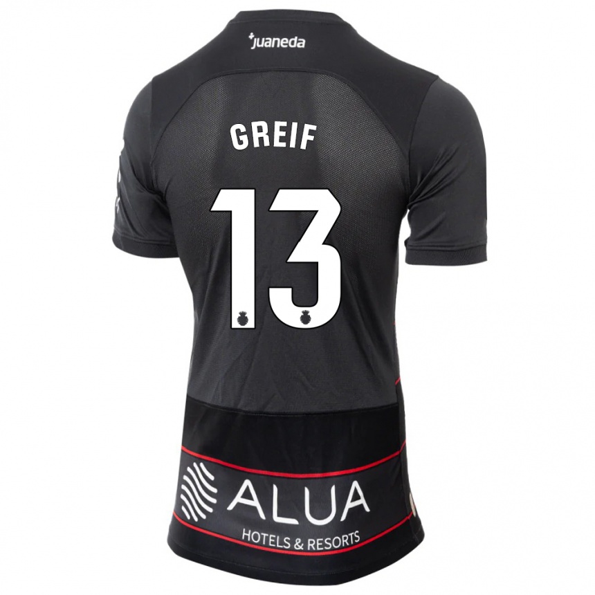 Mujer Fútbol Camiseta Dominik Greif #13 Negro 2ª Equipación 2023/24