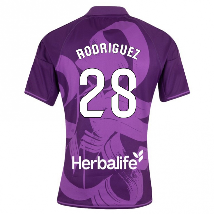 Mujer Fútbol Camiseta Yago Rodríguez #28 Violeta 2ª Equipación 2023/24