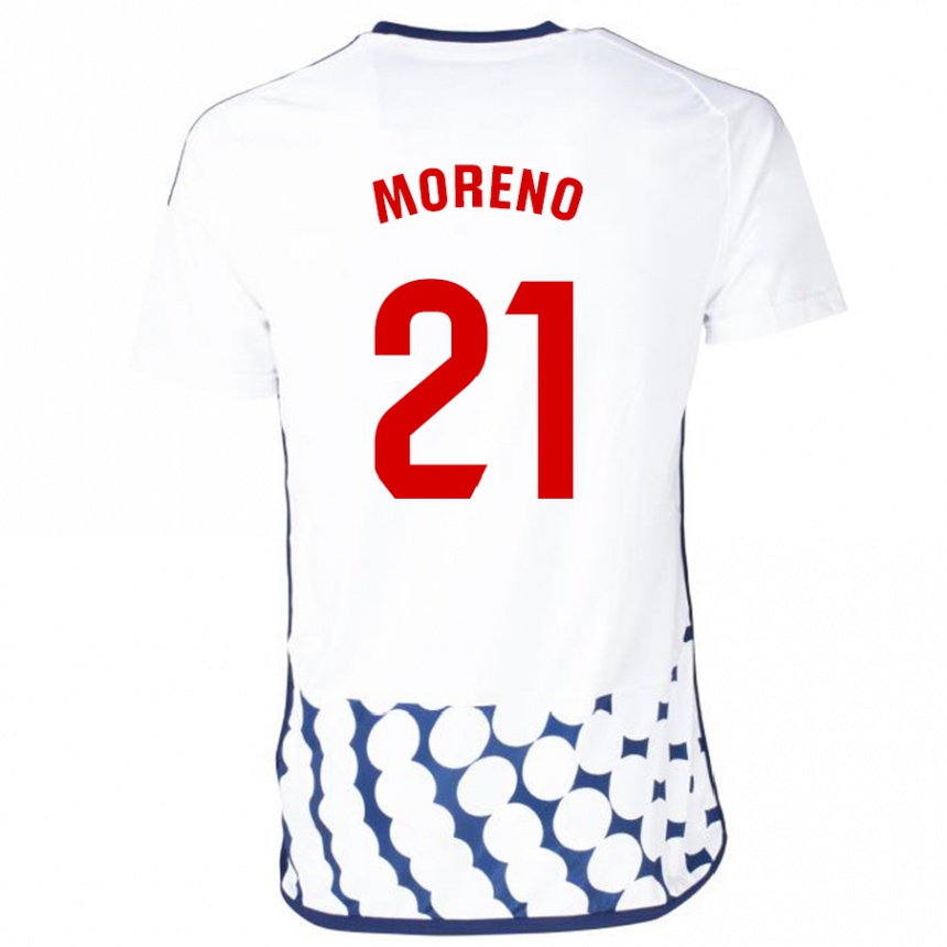 Mujer Fútbol Camiseta Diego Moreno #21 Blanco 2ª Equipación 2023/24