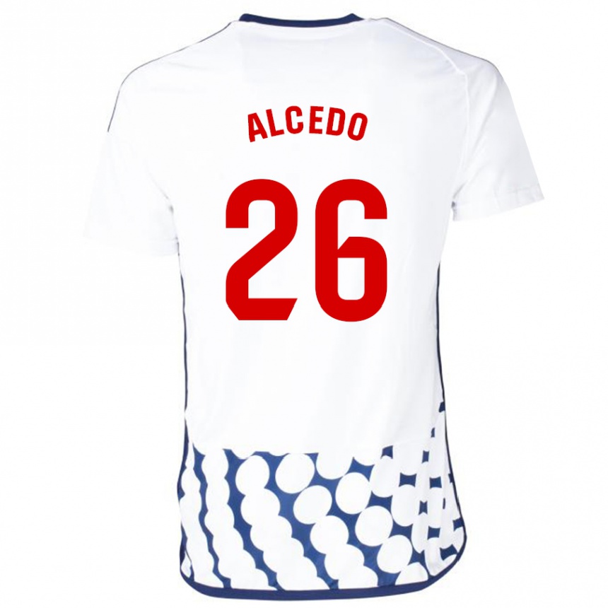 Mujer Fútbol Camiseta Juan María Alcedo #26 Blanco 2ª Equipación 2023/24