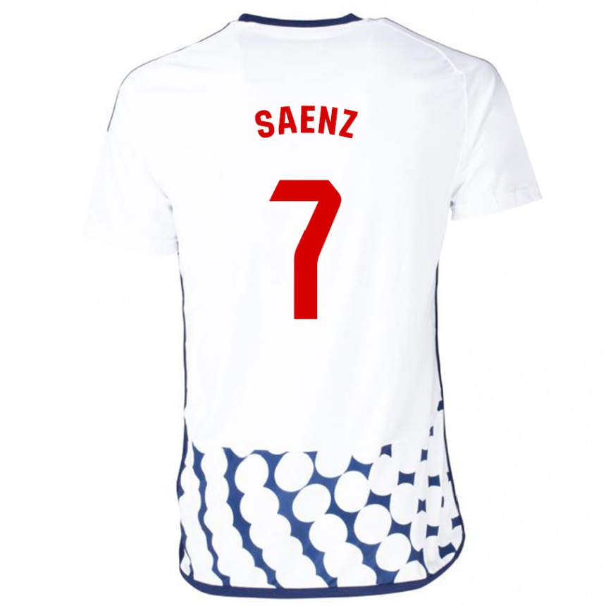 Mujer Fútbol Camiseta Raúl Sáenz #7 Blanco 2ª Equipación 2023/24