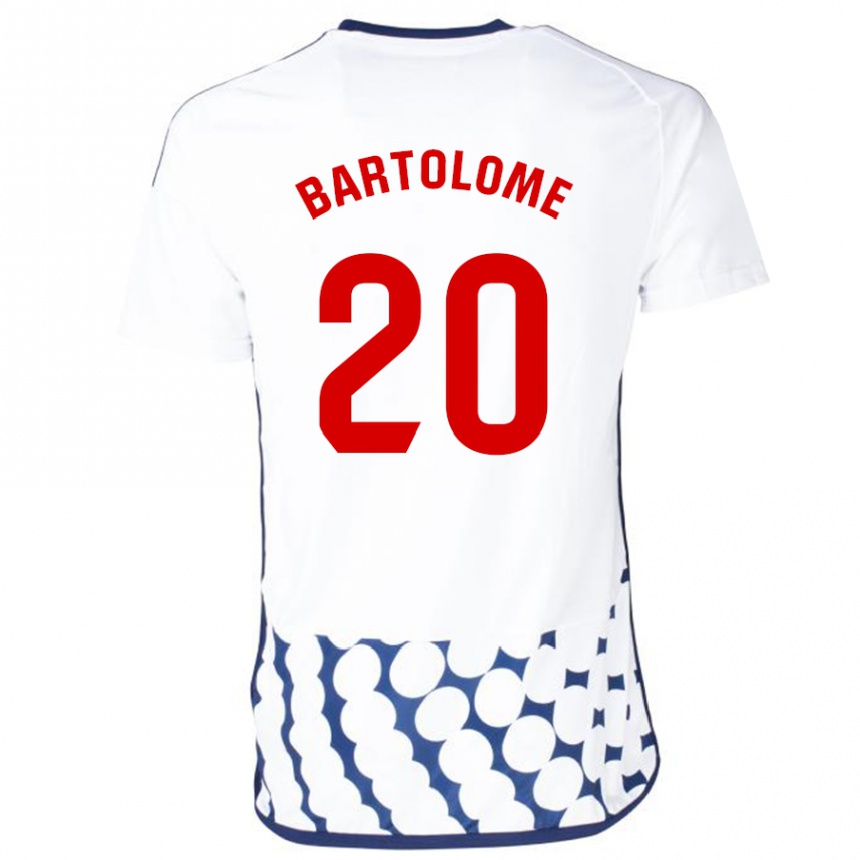 Mujer Fútbol Camiseta Diego Bartolomé #20 Blanco 2ª Equipación 2023/24