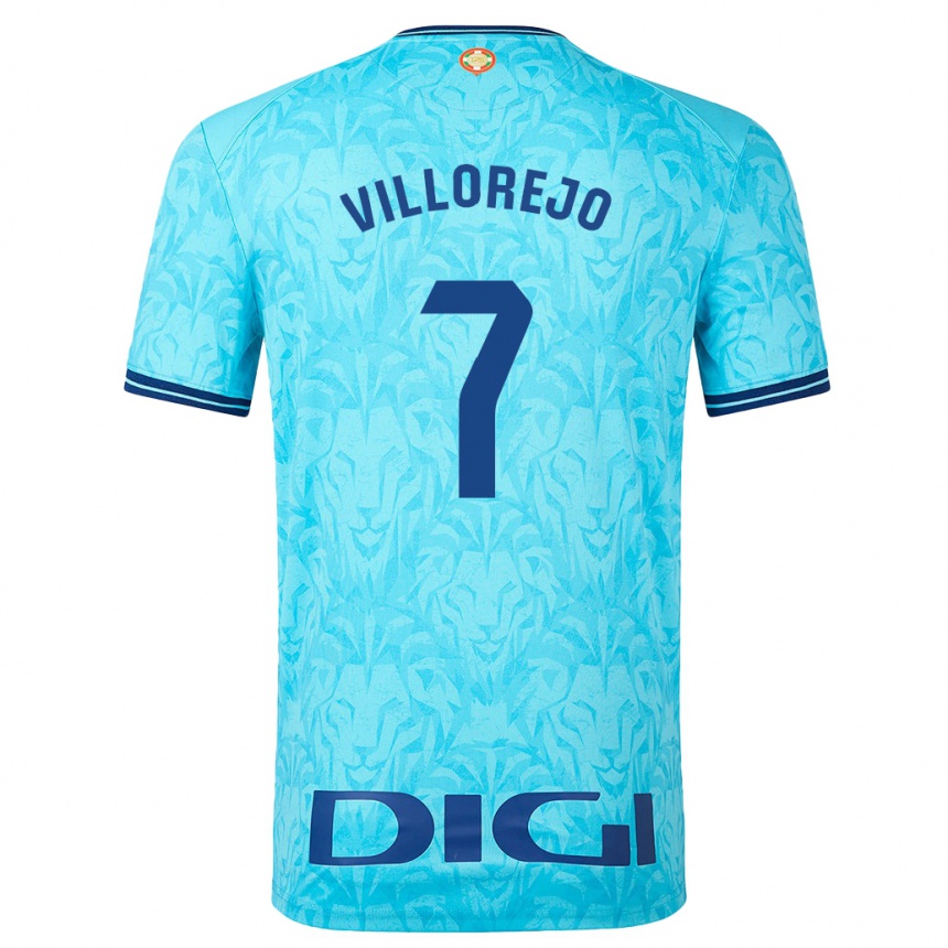 Mujer Fútbol Camiseta Ardaitz Villorejo #7 Cielo Azul 2ª Equipación 2023/24