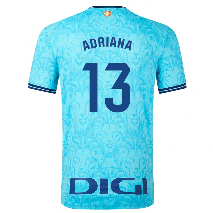 Mujer Fútbol Camiseta Adriana Nanclares Romero #13 Cielo Azul 2ª Equipación 2023/24