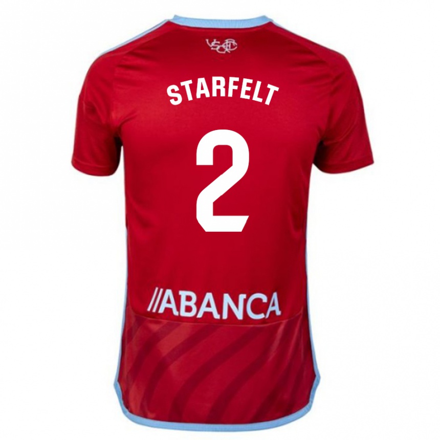 Mujer Fútbol Camiseta Carl Starfelt #2 Rojo 2ª Equipación 2023/24