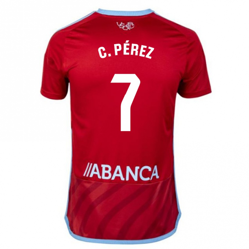 Mujer Fútbol Camiseta Carles Pérez #7 Rojo 2ª Equipación 2023/24