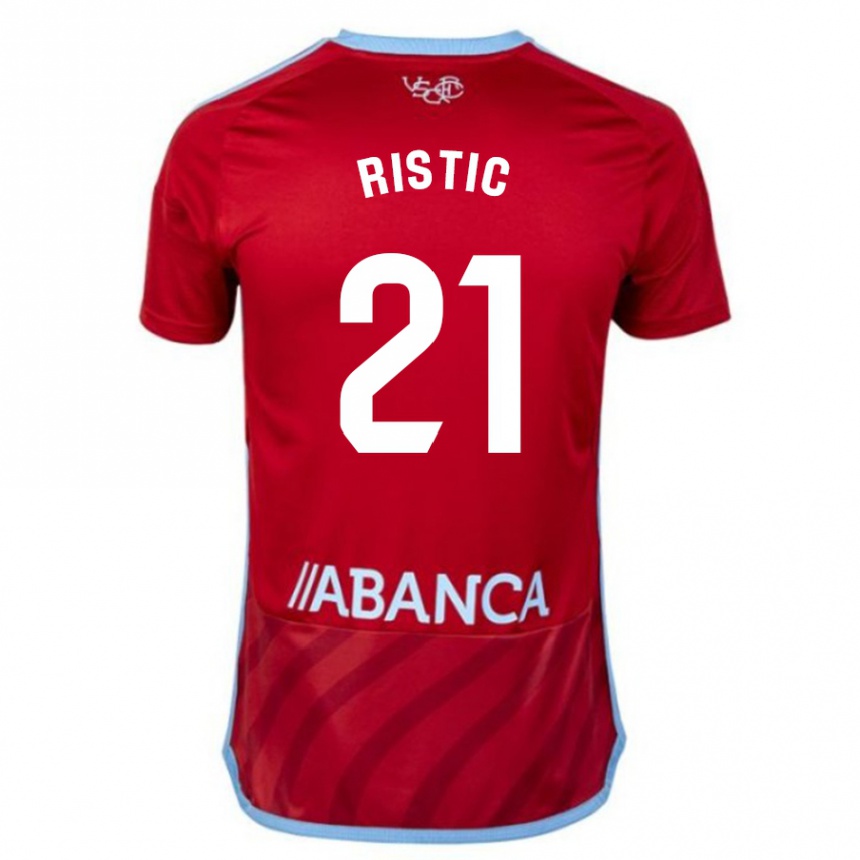 Mujer Fútbol Camiseta Mihailo Ristic #21 Rojo 2ª Equipación 2023/24