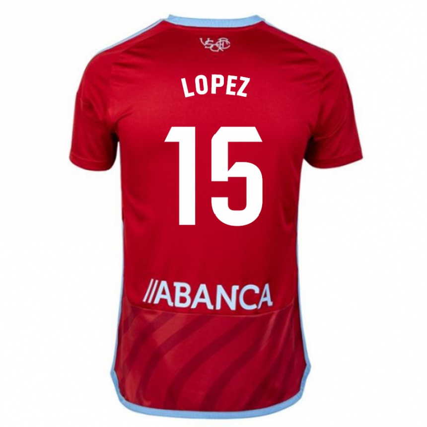 Mujer Fútbol Camiseta Fer López #15 Rojo 2ª Equipación 2023/24