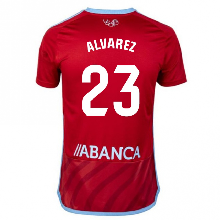 Mujer Fútbol Camiseta Hugo Álvarez #23 Rojo 2ª Equipación 2023/24