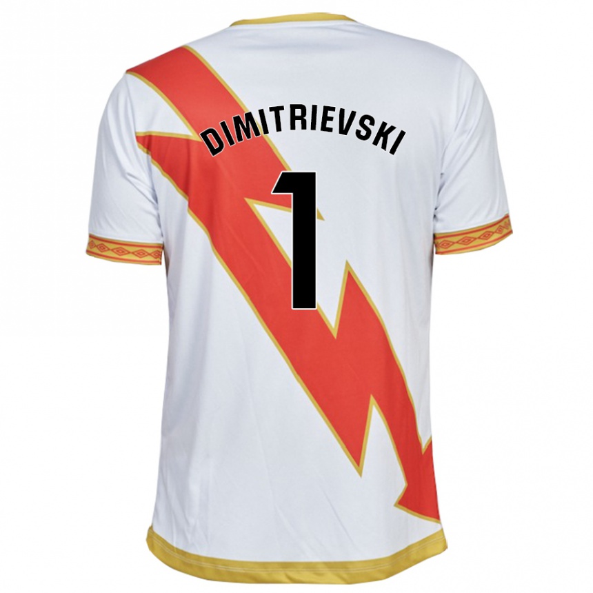 Niño Fútbol Camiseta Stole Dimitrievski #1 Blanco 1ª Equipación 2023/24