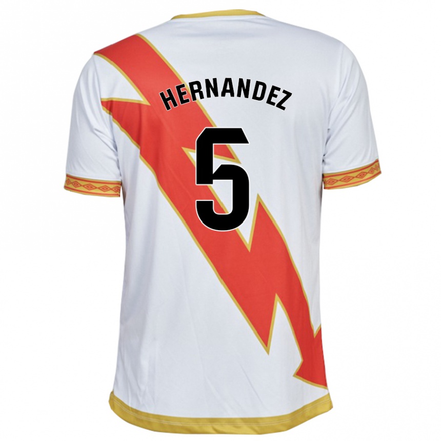 Niño Fútbol Camiseta Aridane Hernández #5 Blanco 1ª Equipación 2023/24