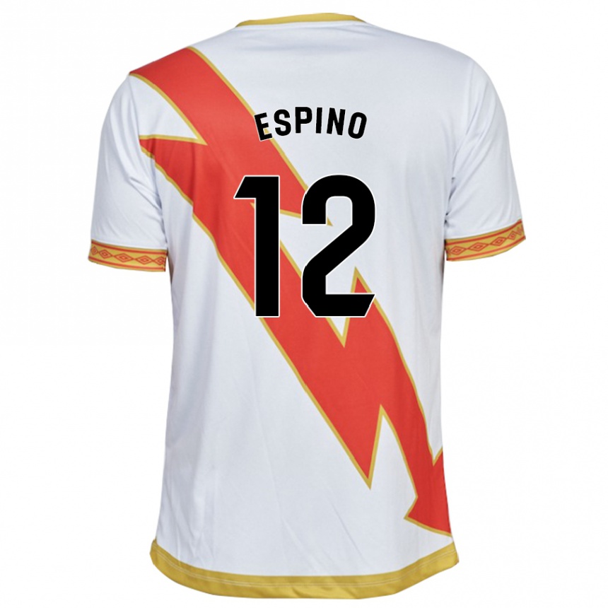 Niño Fútbol Camiseta Alfonso Espino #12 Blanco 1ª Equipación 2023/24