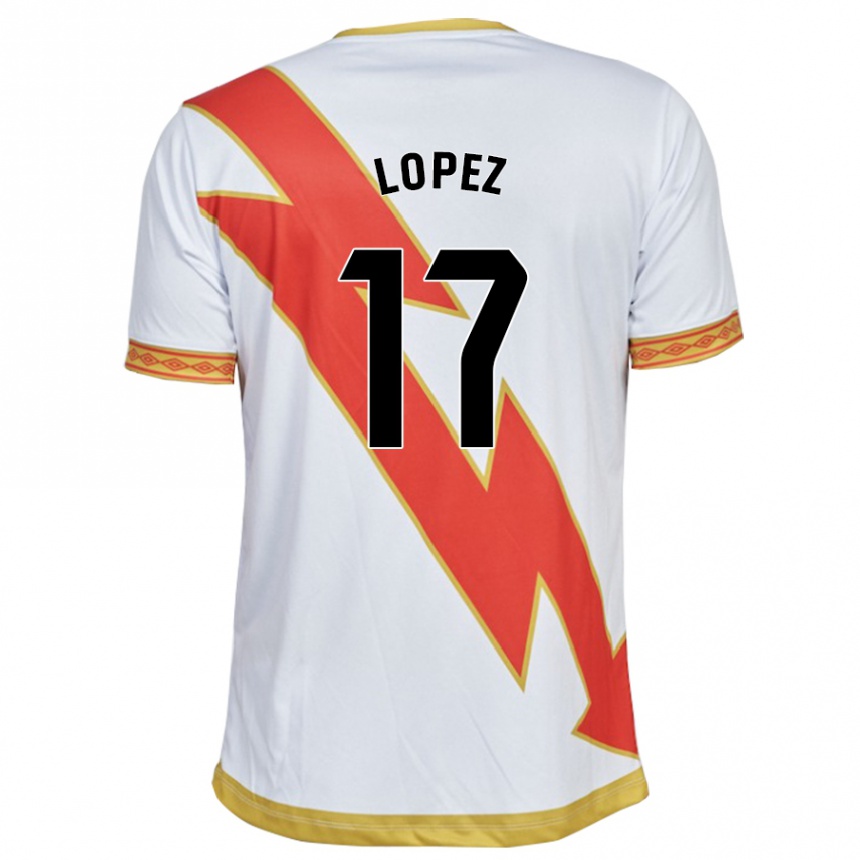 Niño Fútbol Camiseta Unai López #17 Blanco 1ª Equipación 2023/24