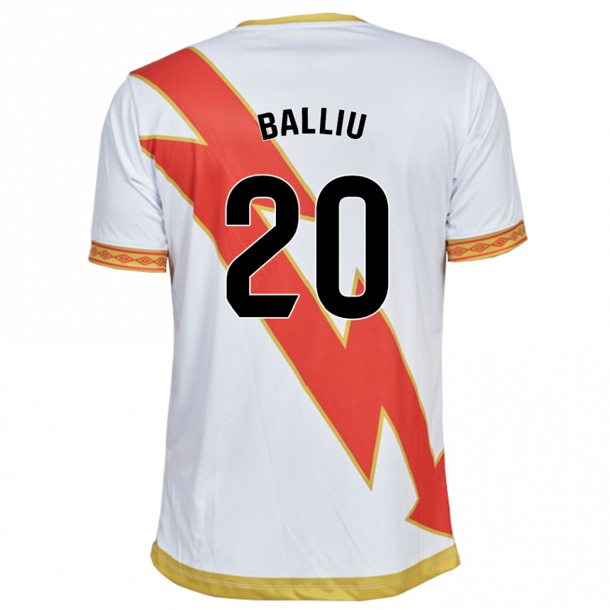 Niño Fútbol Camiseta Iván Balliu #20 Blanco 1ª Equipación 2023/24