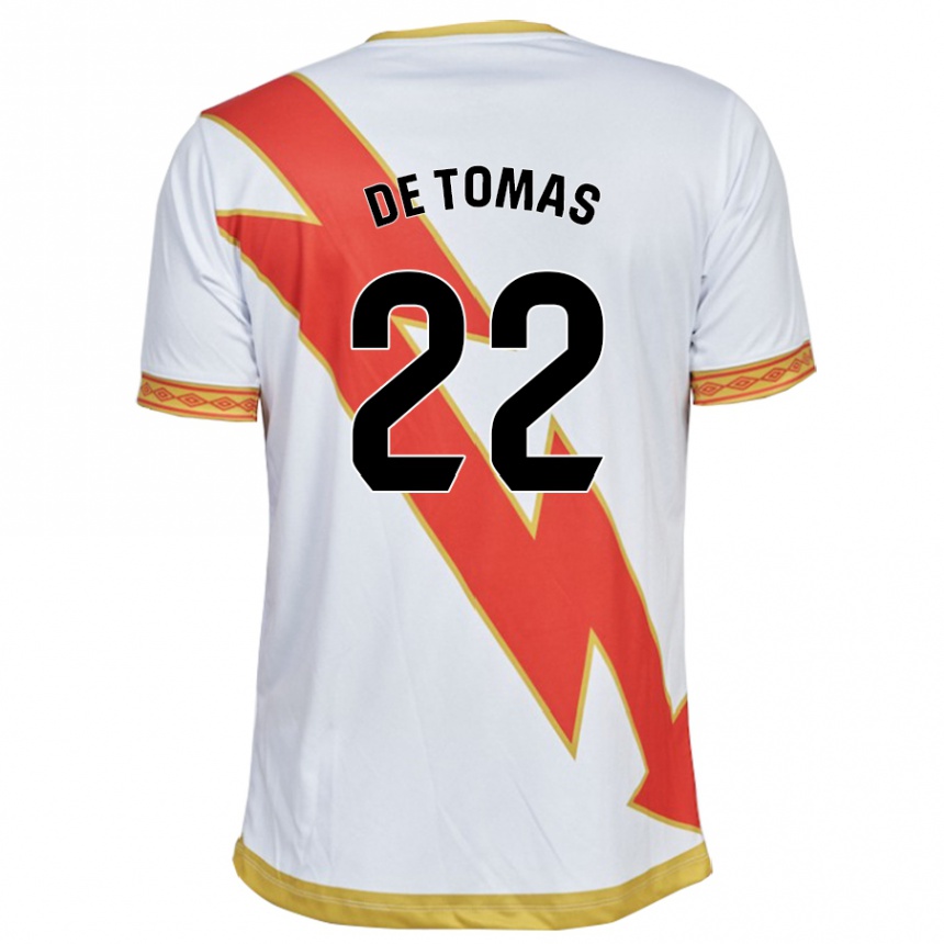 Niño Fútbol Camiseta Raúl De Tomás #22 Blanco 1ª Equipación 2023/24