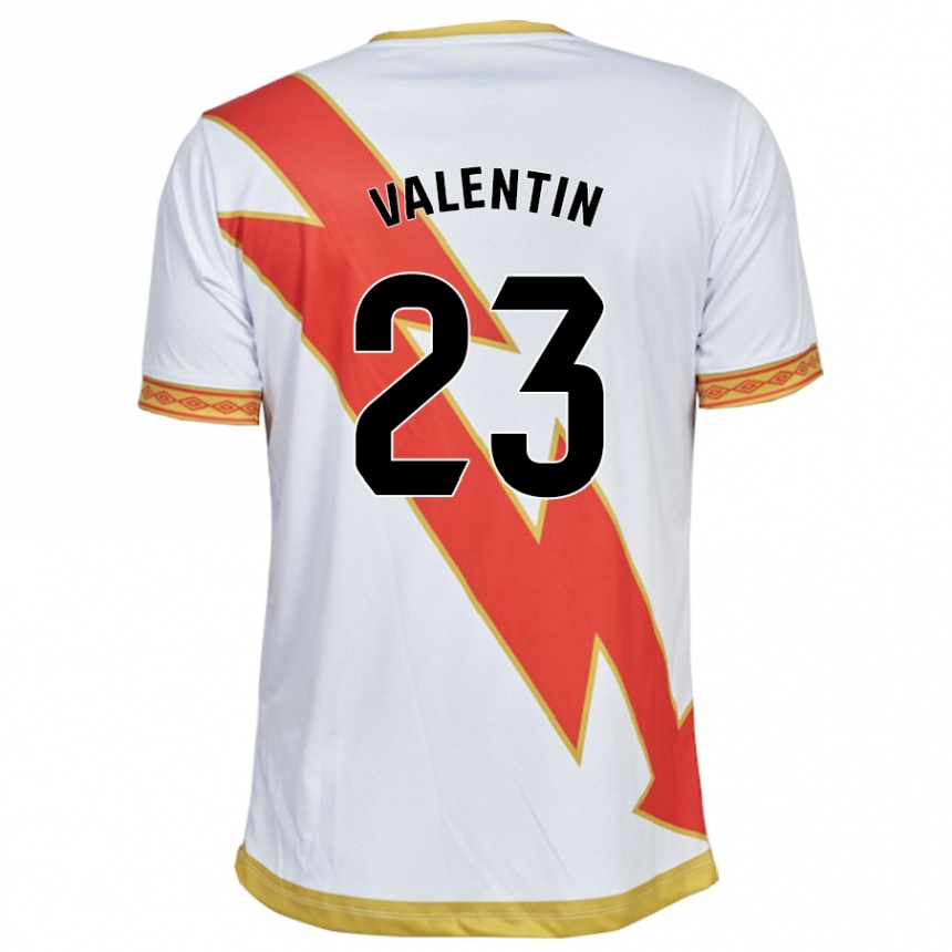 Niño Fútbol Camiseta Óscar Valentín #23 Blanco 1ª Equipación 2023/24