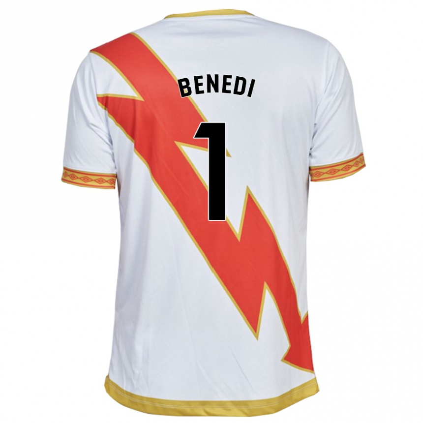 Niño Fútbol Camiseta Miguel Benedi #1 Blanco 1ª Equipación 2023/24