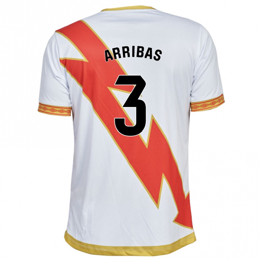 Niño Fútbol Camiseta Sergio Arribas #3 Blanco 1ª Equipación 2023/24