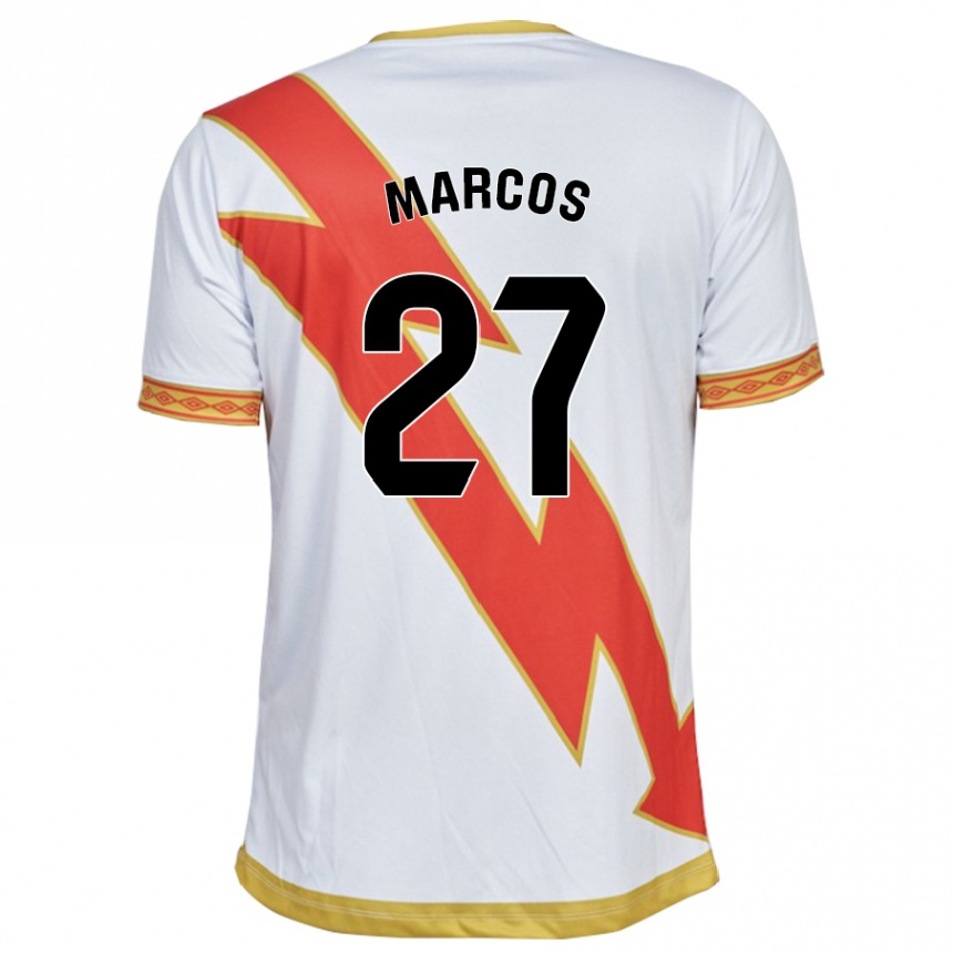 Niño Fútbol Camiseta Álvaro Marcos #27 Blanco 1ª Equipación 2023/24