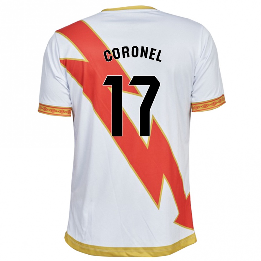 Niño Fútbol Camiseta Mariela Del Carmen Coronel #17 Blanco 1ª Equipación 2023/24