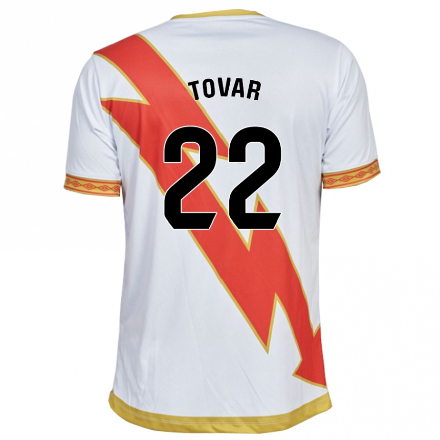 Niño Fútbol Camiseta Andrea Fernanda Tovar #22 Blanco 1ª Equipación 2023/24