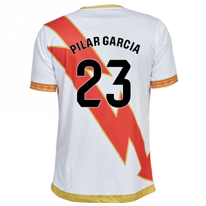 Niño Fútbol Camiseta María Pilar García Villalba #23 Blanco 1ª Equipación 2023/24