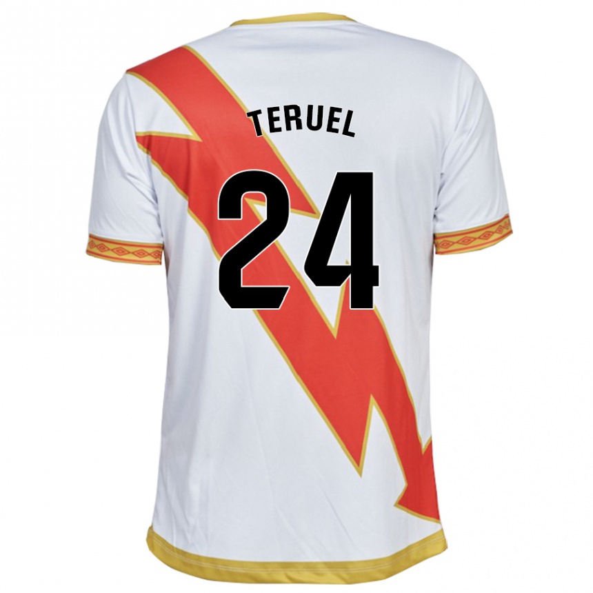Niño Fútbol Camiseta Laura Teruel Montero #24 Blanco 1ª Equipación 2023/24