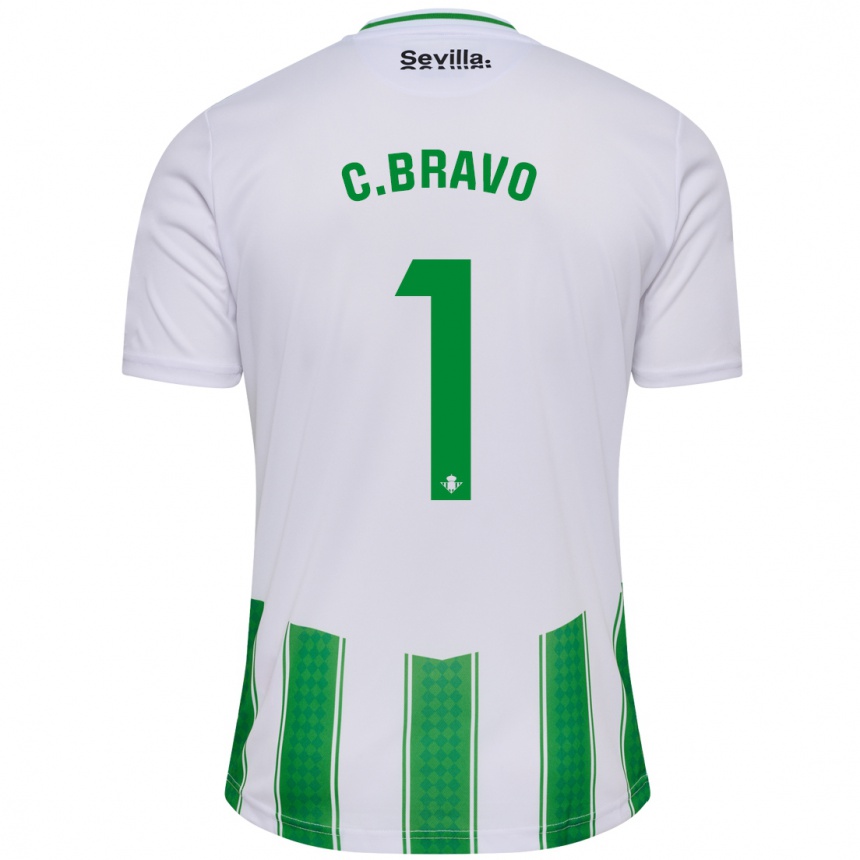 Niño Fútbol Camiseta Claudio Bravo #1 Blanco 1ª Equipación 2023/24