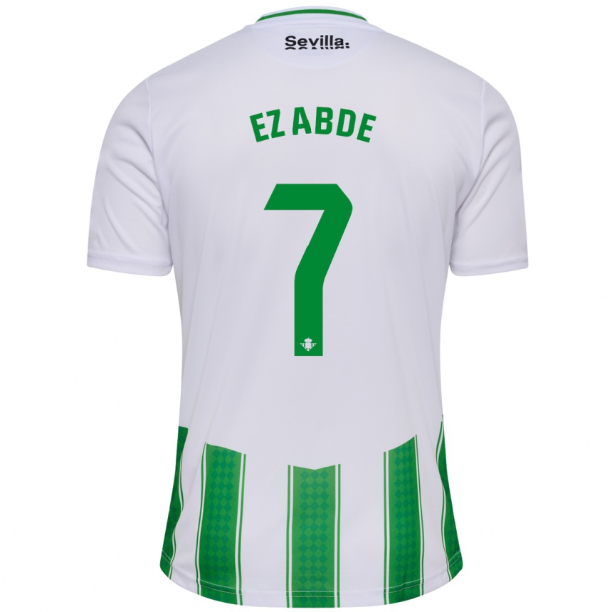 Niño Fútbol Camiseta Abde Ezzalzouli #7 Blanco 1ª Equipación 2023/24