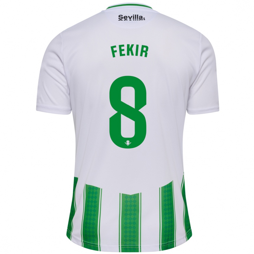 Niño Fútbol Camiseta Nabil Fekir #8 Blanco 1ª Equipación 2023/24