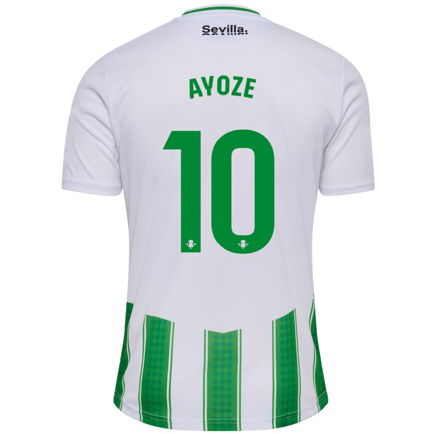 Niño Fútbol Camiseta Ayoze Pérez #10 Blanco 1ª Equipación 2023/24