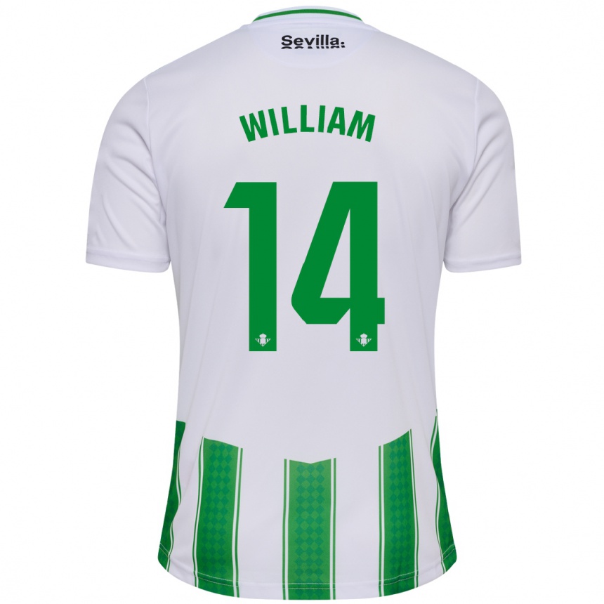 Niño Fútbol Camiseta William Carvalho #14 Blanco 1ª Equipación 2023/24