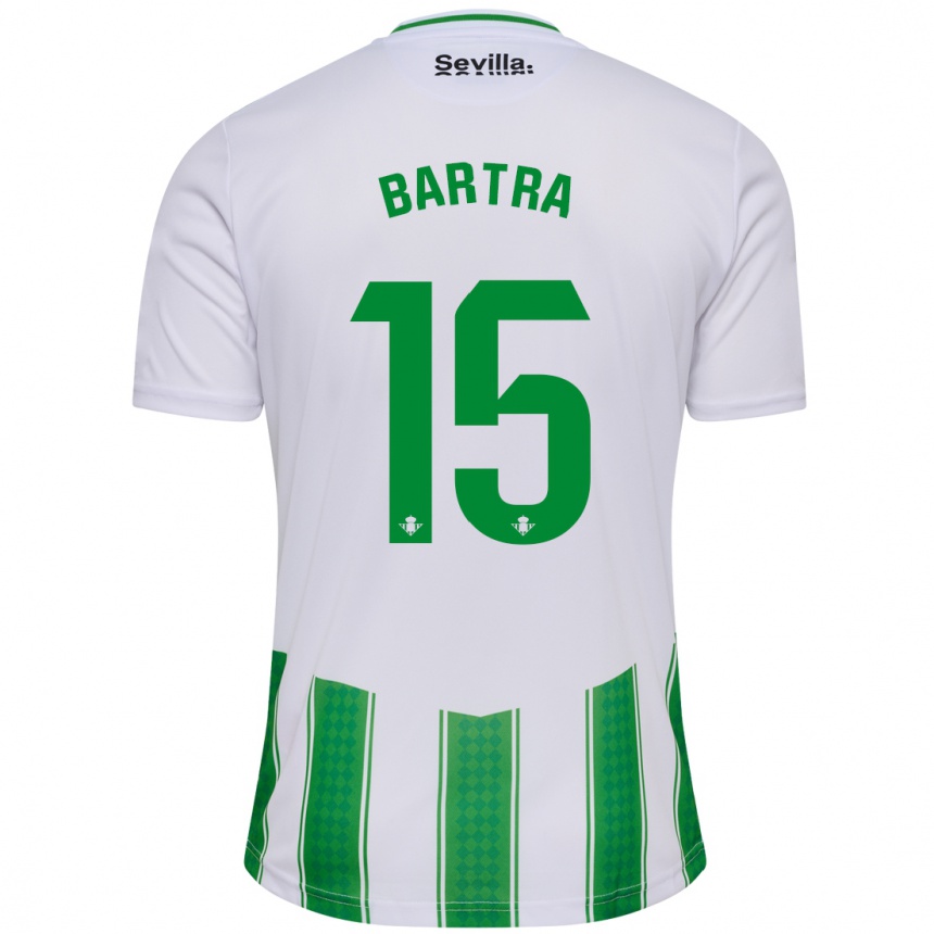 Niño Fútbol Camiseta Marc Bartra #15 Blanco 1ª Equipación 2023/24