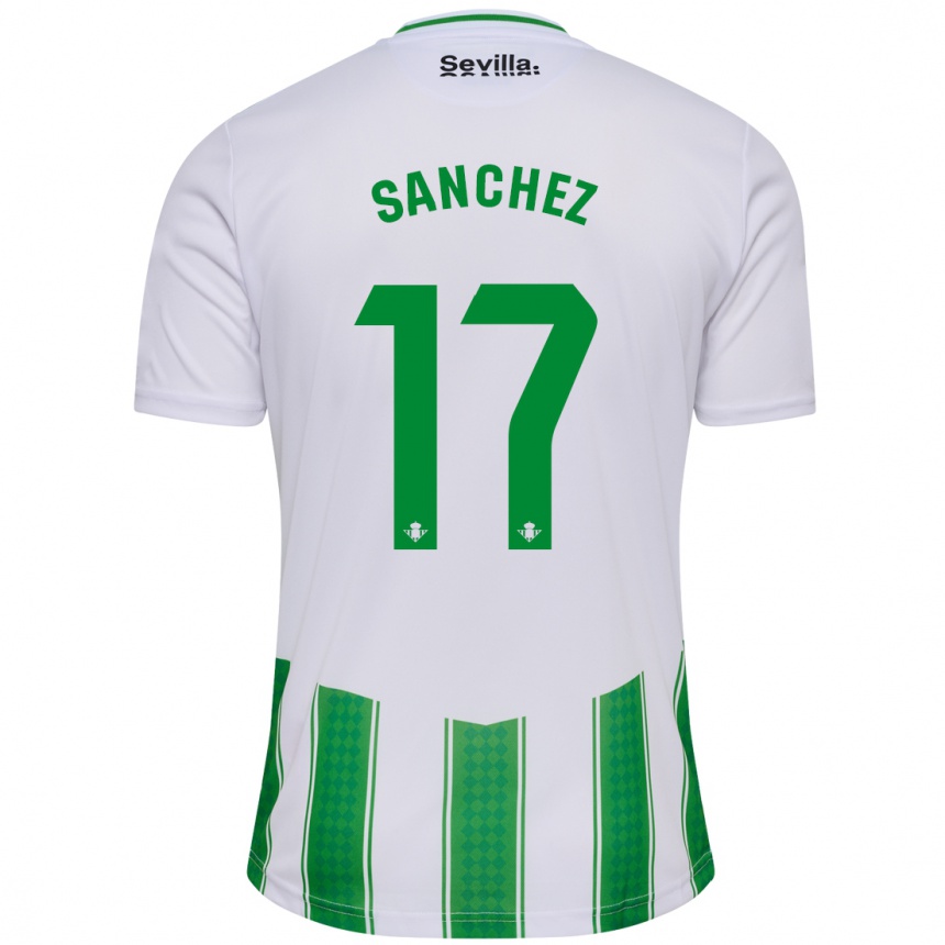 Niño Fútbol Camiseta Rodri Sánchez #17 Blanco 1ª Equipación 2023/24