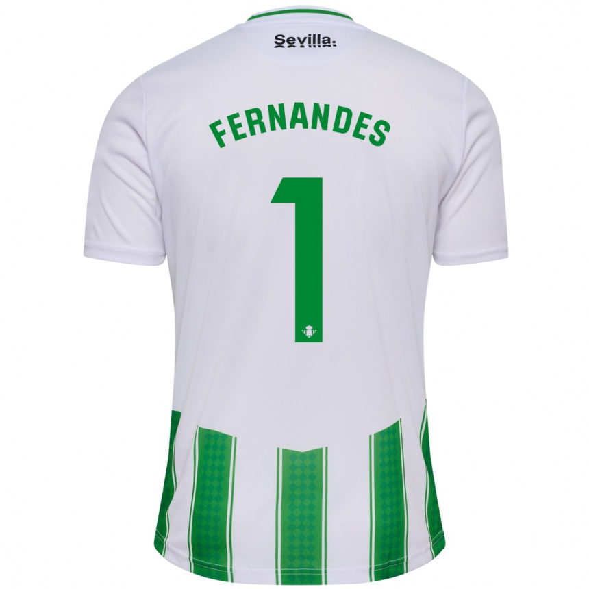 Niño Fútbol Camiseta Guilherme Fernandes #1 Blanco 1ª Equipación 2023/24