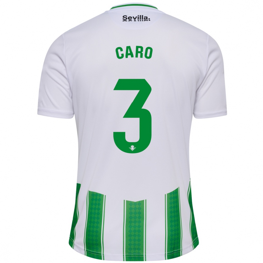 Niño Fútbol Camiseta Andrés Caro #3 Blanco 1ª Equipación 2023/24