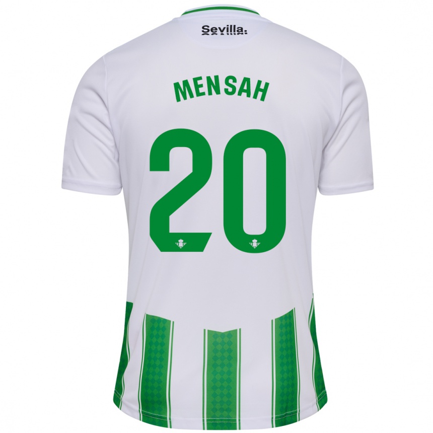 Niño Fútbol Camiseta Mawuli Mensah #20 Blanco 1ª Equipación 2023/24