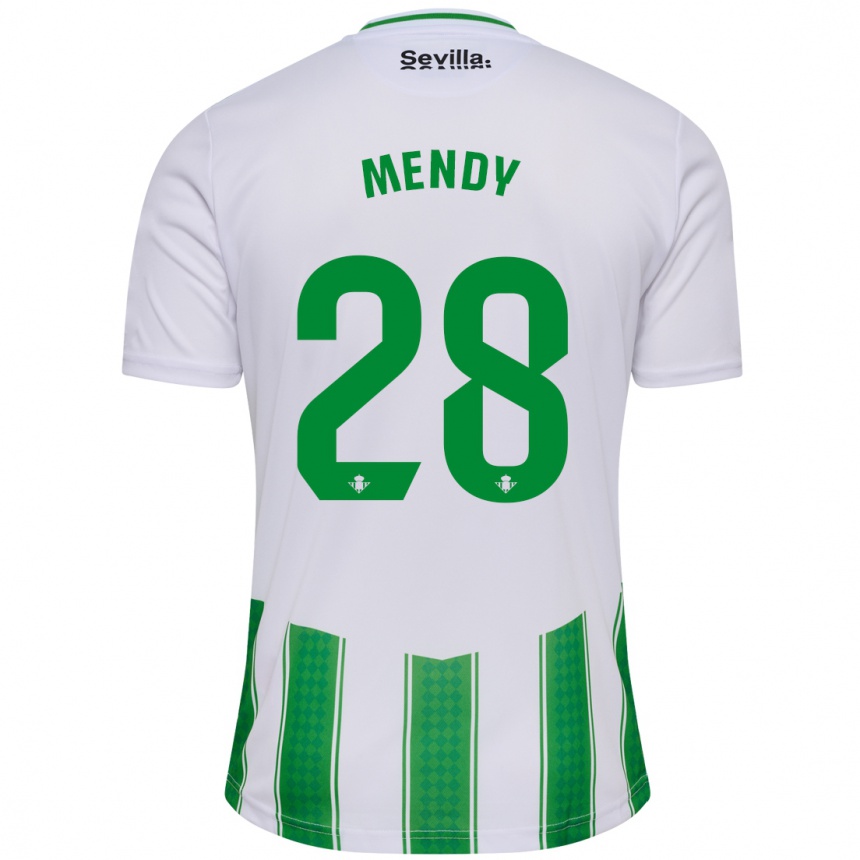 Niño Fútbol Camiseta Nobel Mendy #28 Blanco 1ª Equipación 2023/24