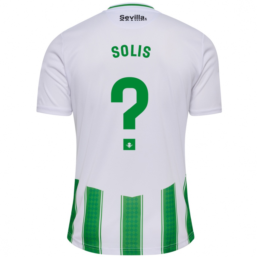 Niño Fútbol Camiseta Marcos Solís #0 Blanco 1ª Equipación 2023/24