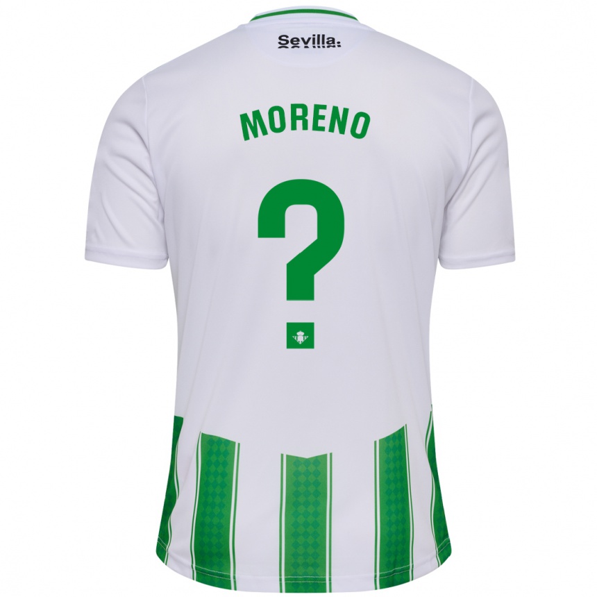 Niño Fútbol Camiseta Agus Moreno #0 Blanco 1ª Equipación 2023/24