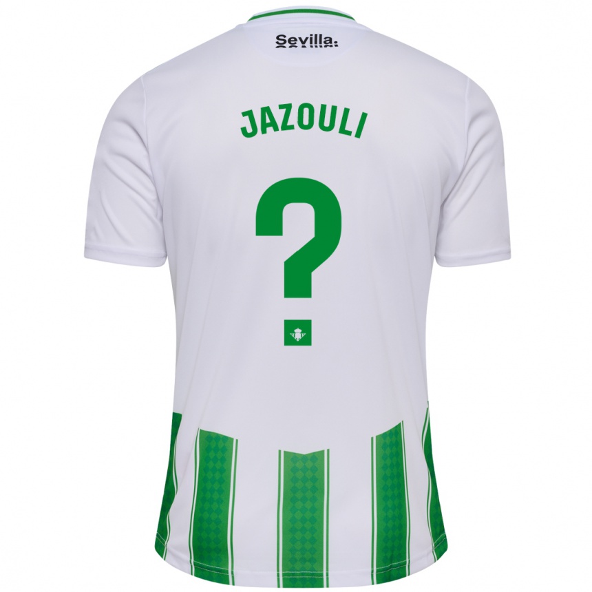 Niño Fútbol Camiseta Mohamed Jazouli #0 Blanco 1ª Equipación 2023/24