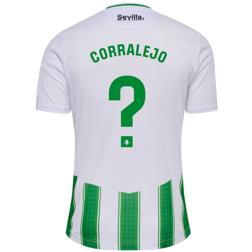 Niño Fútbol Camiseta Iván Corralejo #0 Blanco 1ª Equipación 2023/24