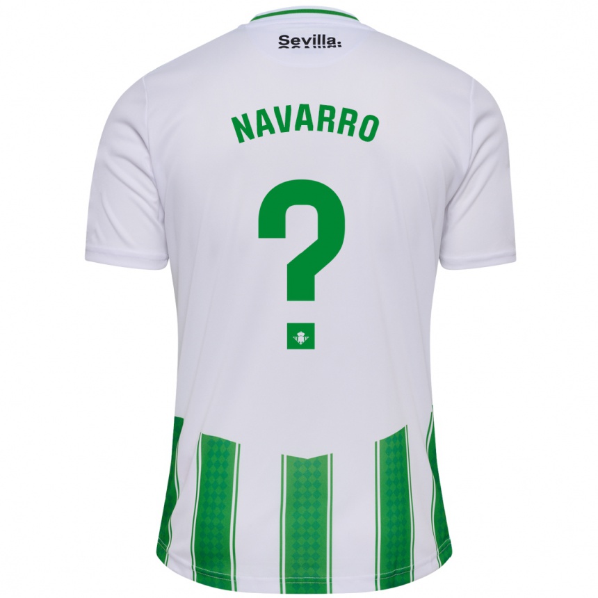 Niño Fútbol Camiseta Juan Carlos Navarro #0 Blanco 1ª Equipación 2023/24