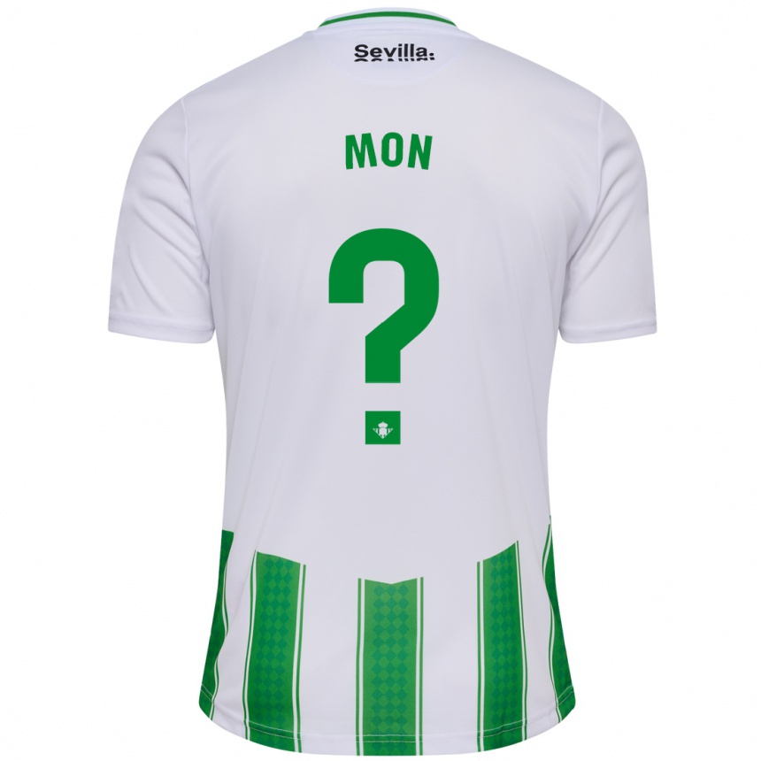 Niño Fútbol Camiseta Mon #0 Blanco 1ª Equipación 2023/24