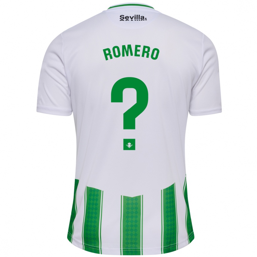 Niño Fútbol Camiseta Dani Romero #0 Blanco 1ª Equipación 2023/24